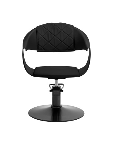 Poltrona da parrucchiere nera ASTORIA: eleganza professionale e comfort premium