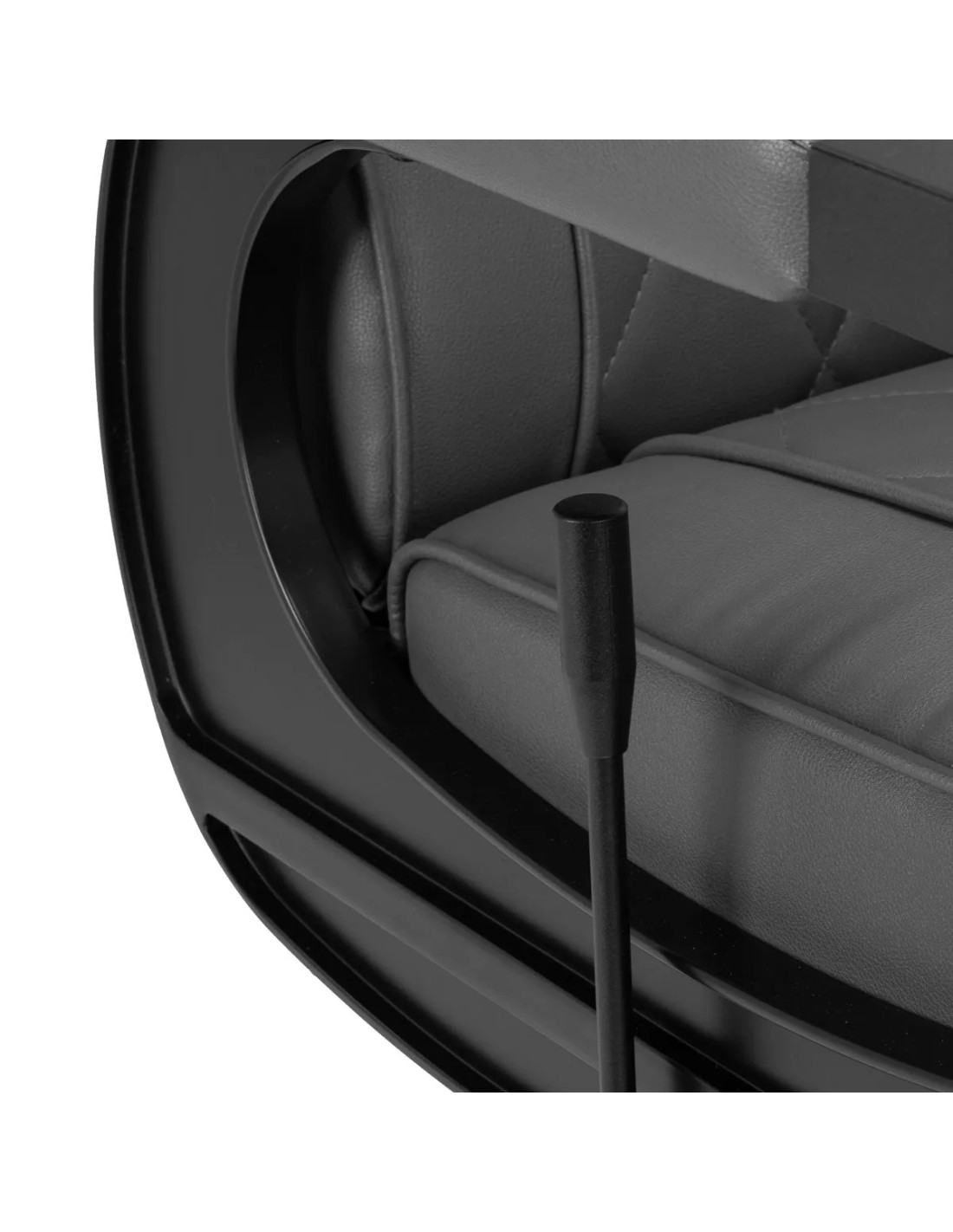 Sillón de barbero Diamond, negra y gris: diseño moderno y ergonomía profesional 