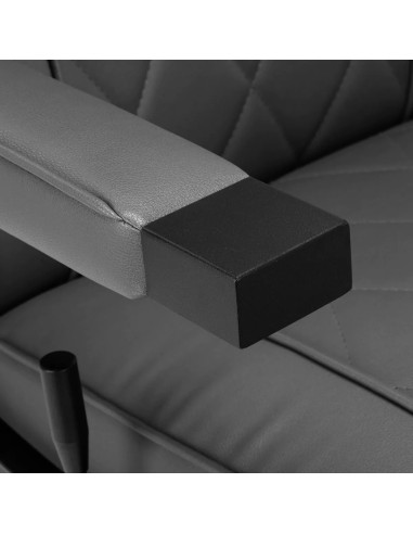Cadeira de barbeiro Diamond, preta e cinza – Design moderno e ergonomia profissional 