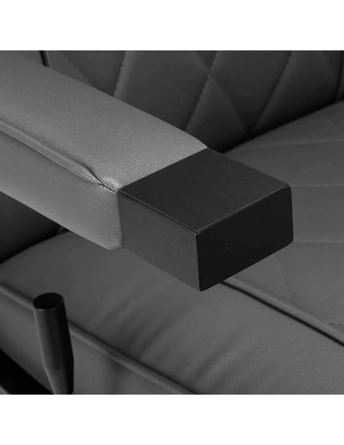 Sillón de barbero Diamond, negra y gris: diseño moderno y ergonomía profesional 