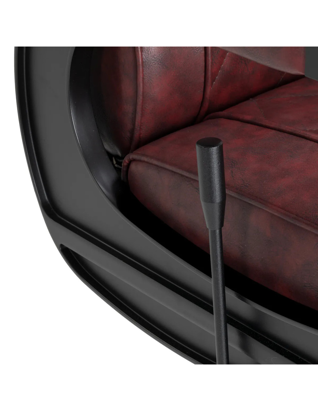 Fauteuil Barbier Diamond Steel Bordeaux – Luxe & confort pro 