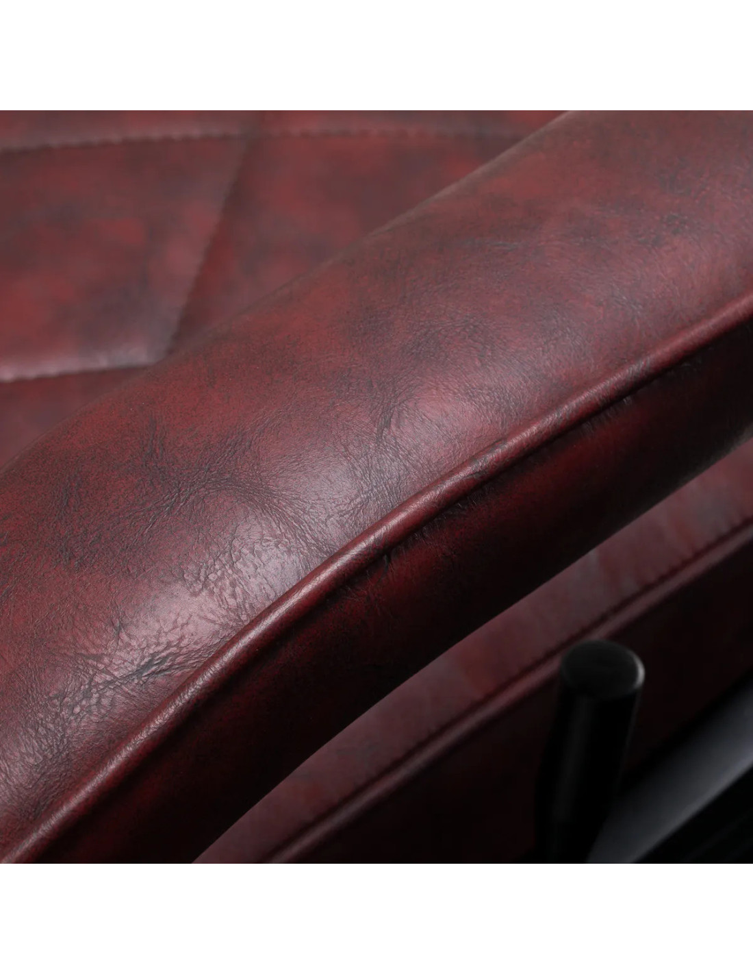 Fauteuil Barbier Diamond Steel Bordeaux – Luxe & confort pro 
