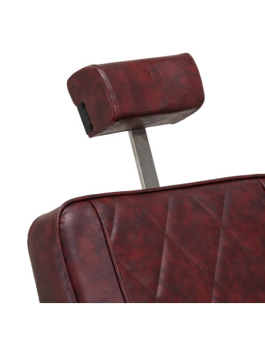 Cadeira de barbeiro Diamond Steel Bordeaux – Luxo e conforto profissional 