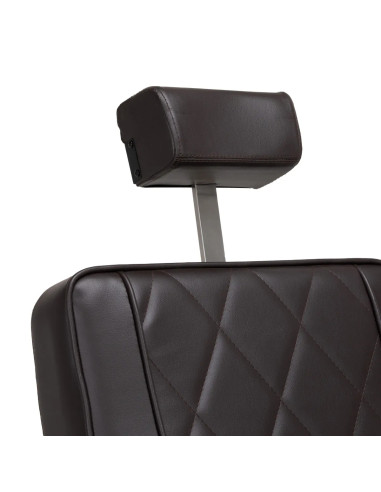 Fotel barberski Diamond Brown – nowoczesny design i profesjonalna ergonomia 