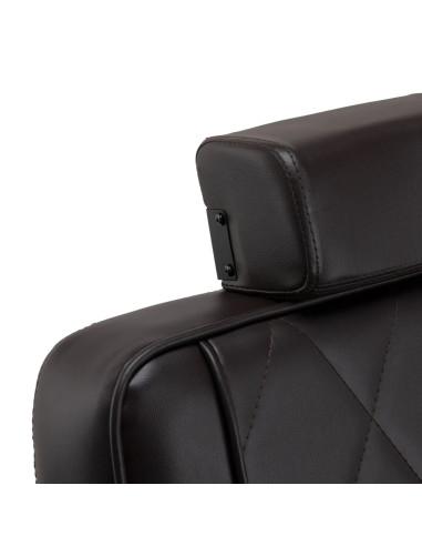 Fotel barberski Diamond Brown – nowoczesny design i profesjonalna ergonomia 