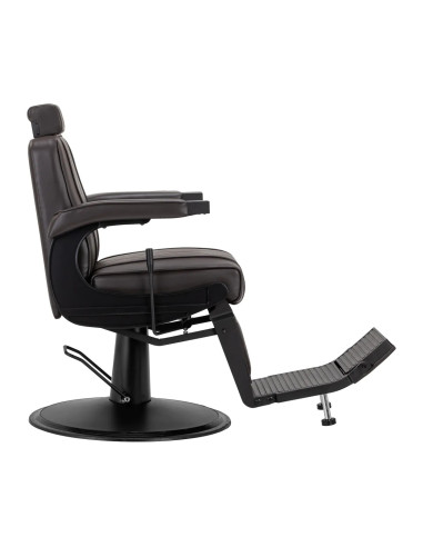 Fotel barberski Diamond Brown – nowoczesny design i profesjonalna ergonomia 