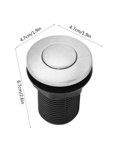 Chromen pneumatische luchtknop – Bediening van pomp, motor en verlichting voor pedicure