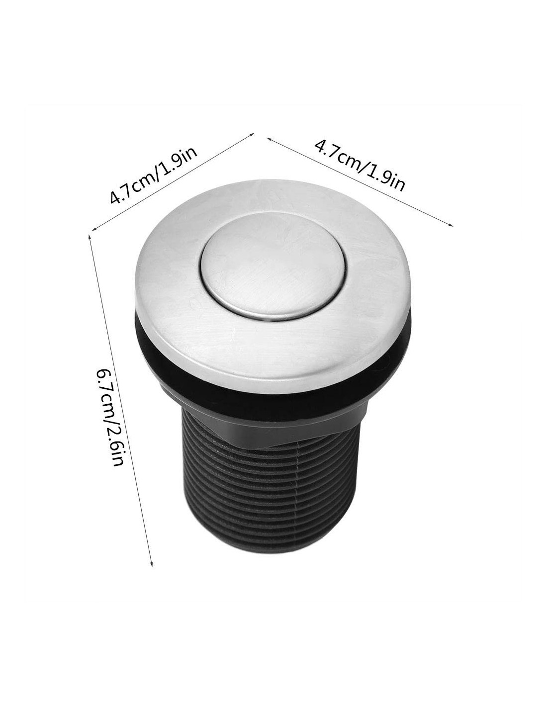 Chrome Pneumatic Air Button – Controls Pump, Motor & Light for Pedicure