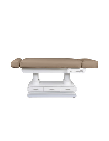 Table massage électrique 4 moteurs chauffante LED beige | Pro
