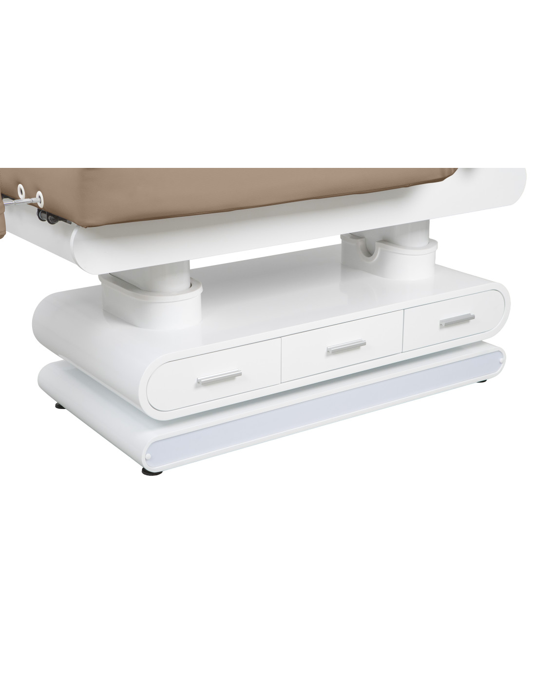 Table massage électrique 4 moteurs chauffante LED beige | Pro