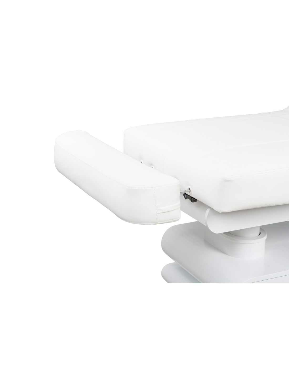 Mesa de massagem elétrica com 4 motores, aquecimento e LED – Branca