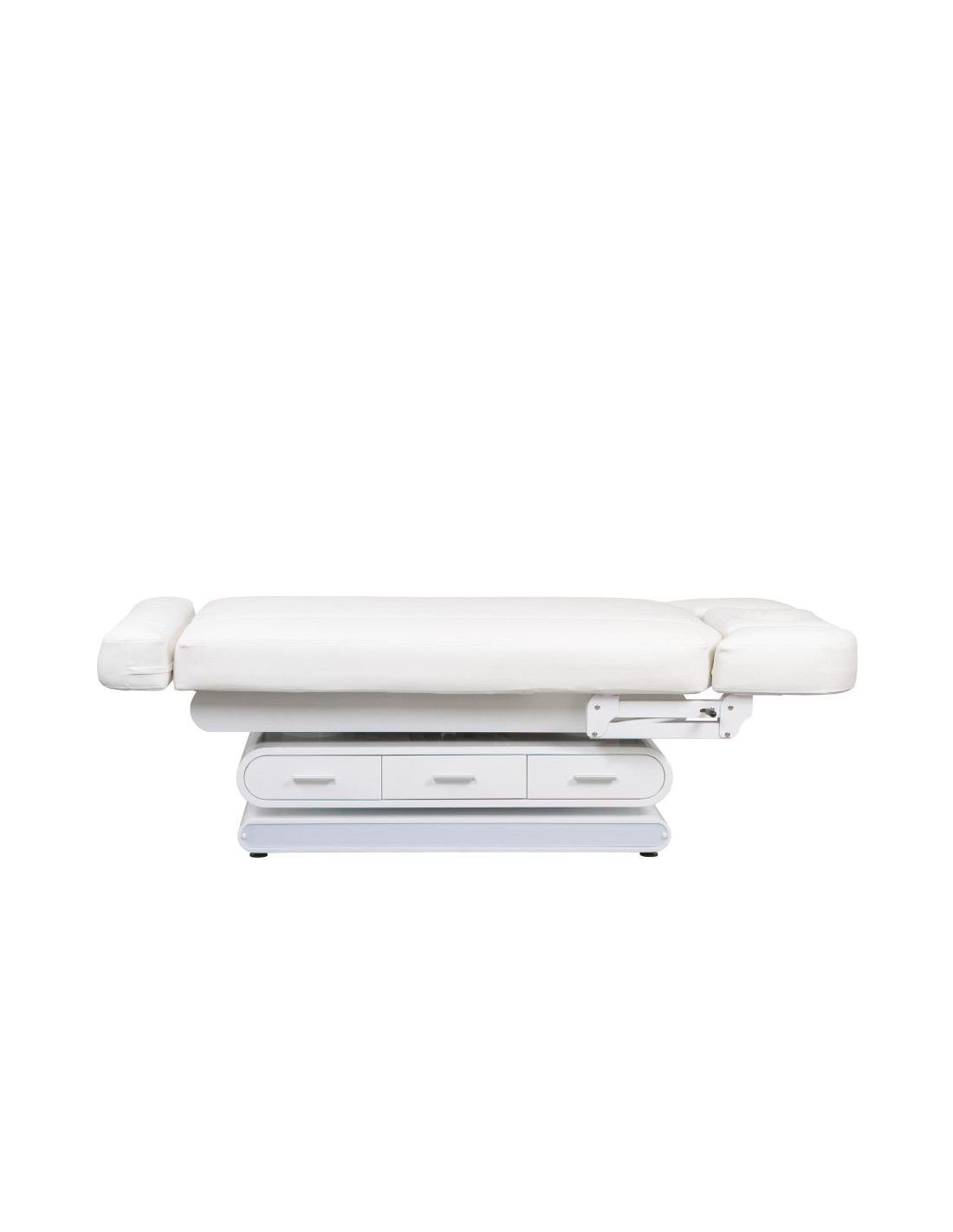 Mesa de massagem elétrica com 4 motores, aquecimento e LED – Branca