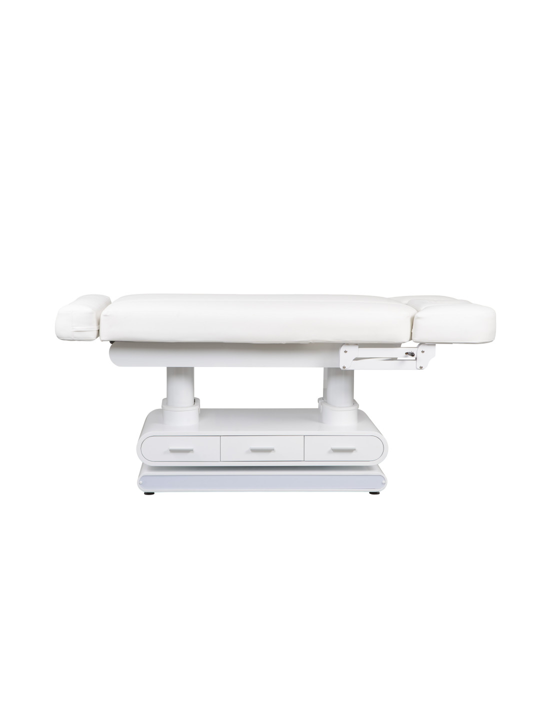 Mesa de massagem elétrica com 4 motores, aquecimento e LED – Branca