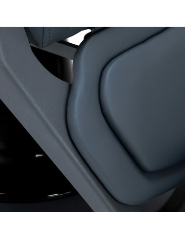 Sillón de barbero NOVARA Graphite: respaldo giratorio y reclinable hidráulico 