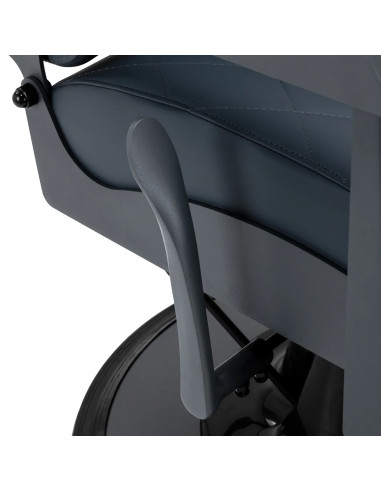 Sillón de barbero NOVARA Graphite: respaldo giratorio y reclinable hidráulico 
