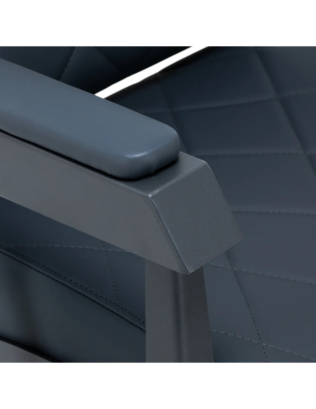 Sillón de barbero NOVARA Graphite: respaldo giratorio y reclinable hidráulico 