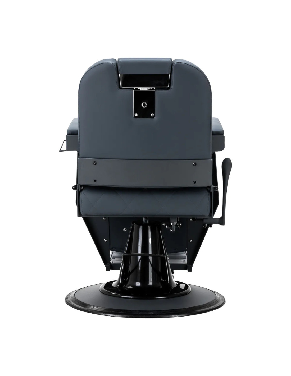 Fotel barberski NOVARA Graphite – hydrauliczny obrotowy i odchylany oparcie 