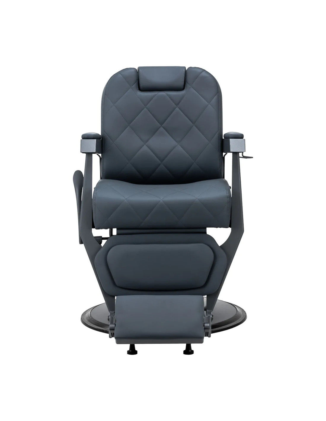 Cadeira de barbeiro NOVARA Graphite – Giratória hidráulica e com encosto reclinável 