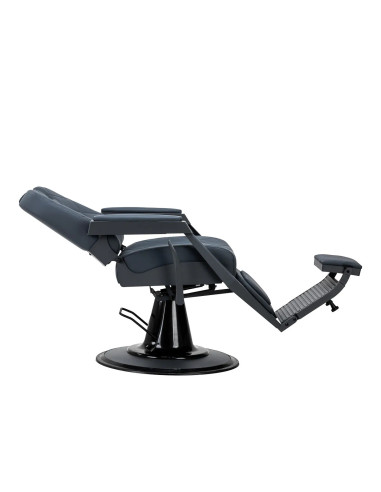 Cadeira de barbeiro NOVARA Graphite – Giratória hidráulica e com encosto reclinável 