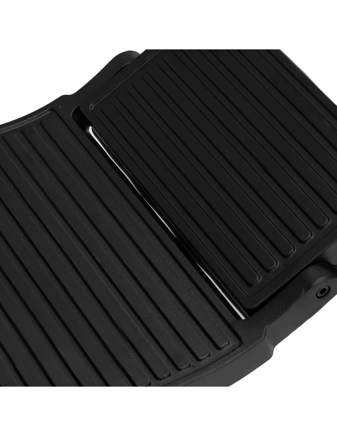 Fotel barberski NOVARA, czarny i grafitowy – hydrauliczny obrotowy i odchylany tył 