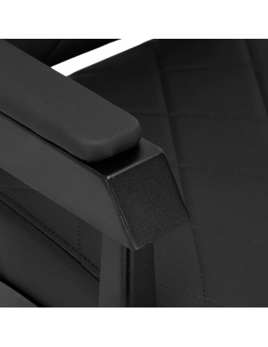 Fauteuil Barbier NOVARA Noir & Graphite – Hydraulique Rotatif & Dossier Inclinable 