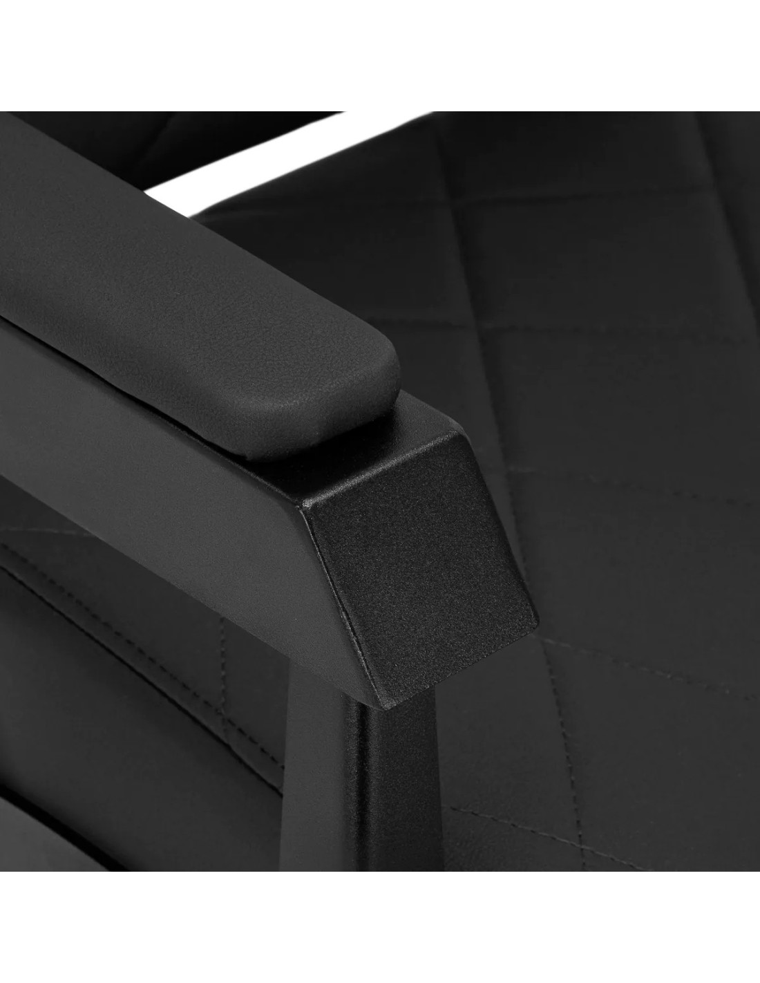 Sillón de barbero NOVARA, color negro y grafito – Respaldo giratorio y reclinable hidráulico 