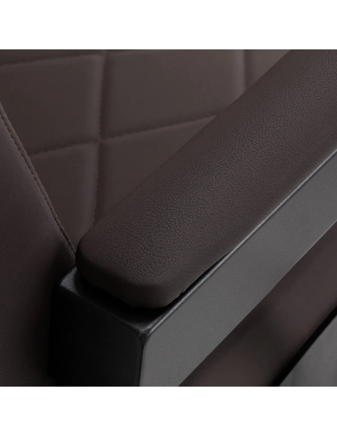 NOVARA Barberstuhl , Schwarz & Braun – Professionelle Hydraulik 