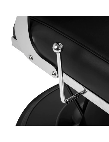 Sillón de barbero negro ALESSANDRO – Reclinable hidráulico Pro 