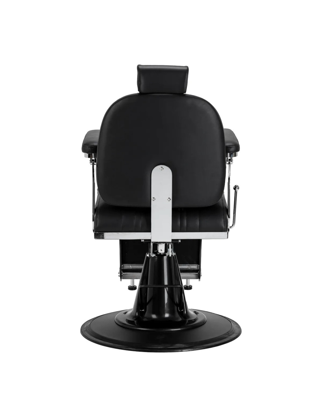 Fotel barberski ALESSANDRO Black – hydrauliczny rozkładany fotel Pro 