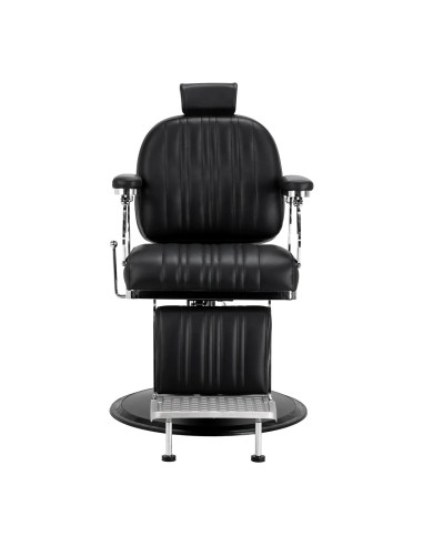 Sillón de barbero negro ALESSANDRO – Reclinable hidráulico Pro 
