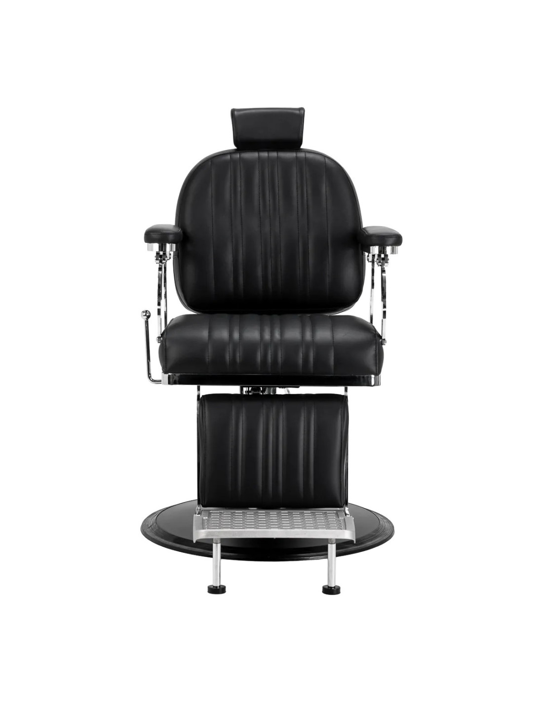Sillón de barbero negro ALESSANDRO – Reclinable hidráulico Pro 