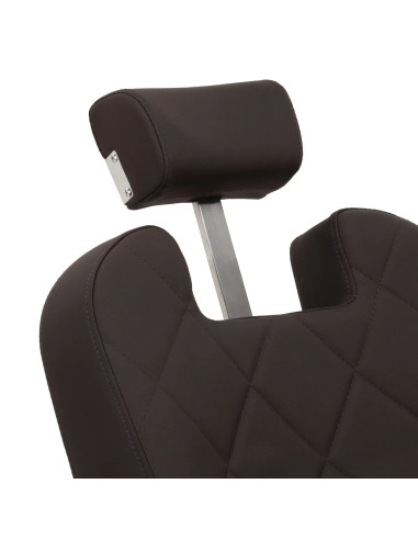 Sillón de barbero NOVARA negro y marrón | Hidráulico profesional