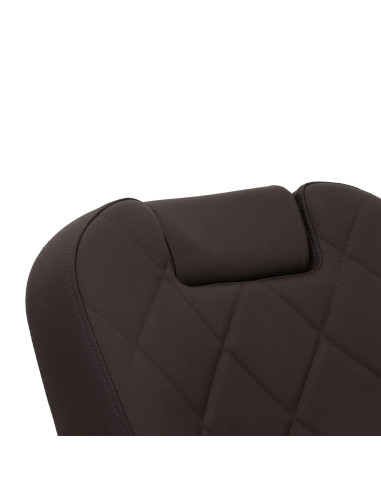 Sillón de barbero NOVARA negro y marrón | Hidráulico profesional