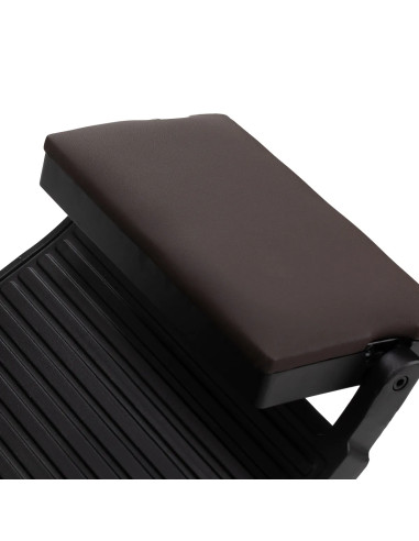 Sillón de barbero NOVARA negro y marrón | Hidráulico profesional