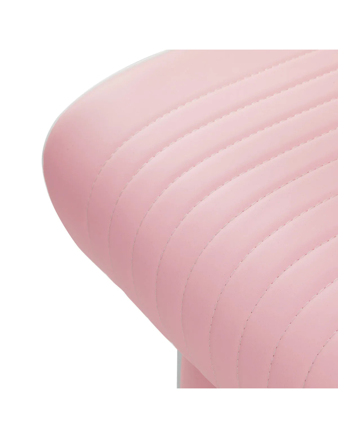 Sillón de barbero SALVATORE, rosa y cromada – Reclinable hidráulicamente Pro 