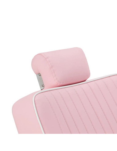 SALVATORE Barberstuhl , Pink & Chrom – Hydraulisch verstellbar 