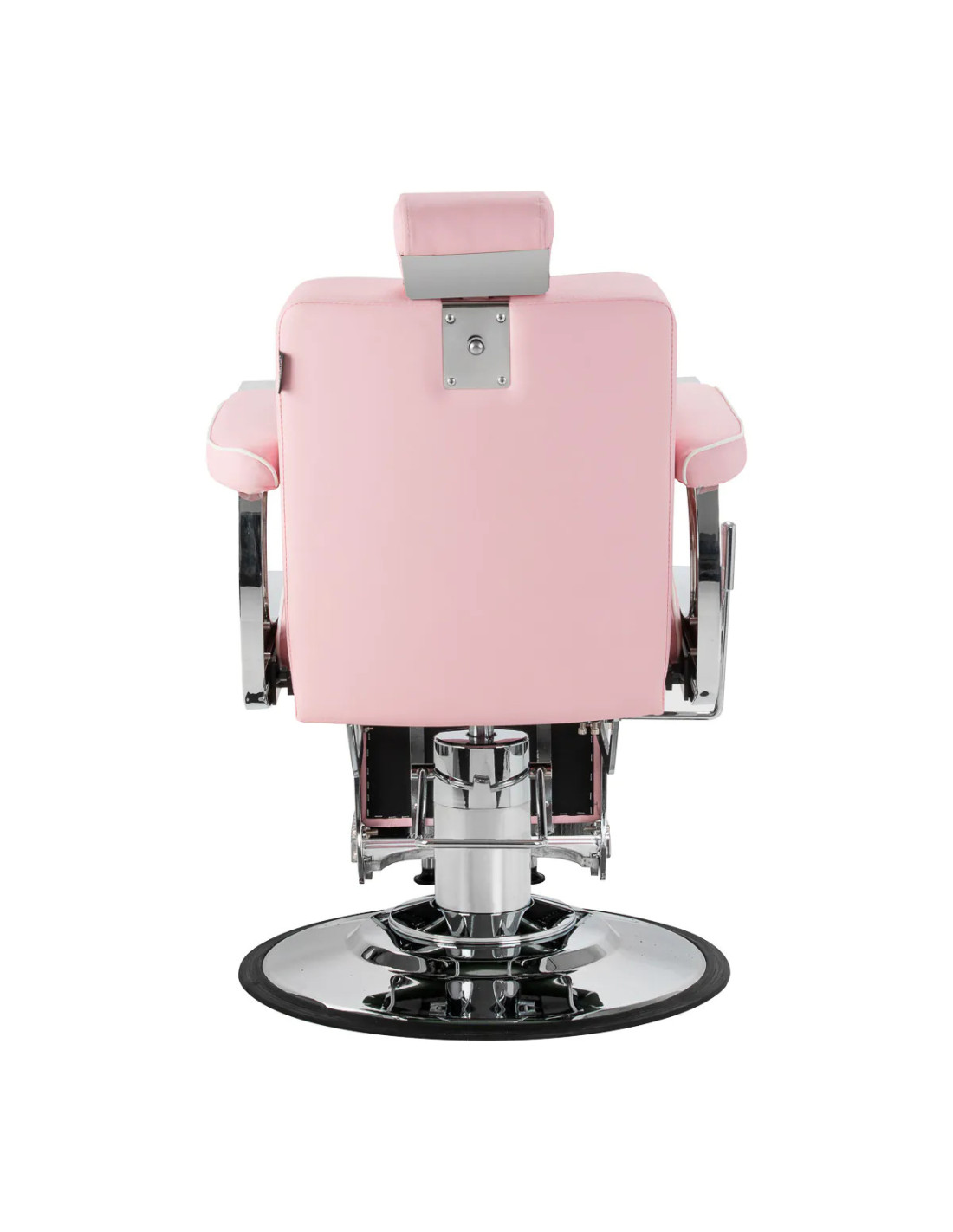 SALVATORE Barber chair , Pink & Chrome – Hydraulic Reclining Pro 