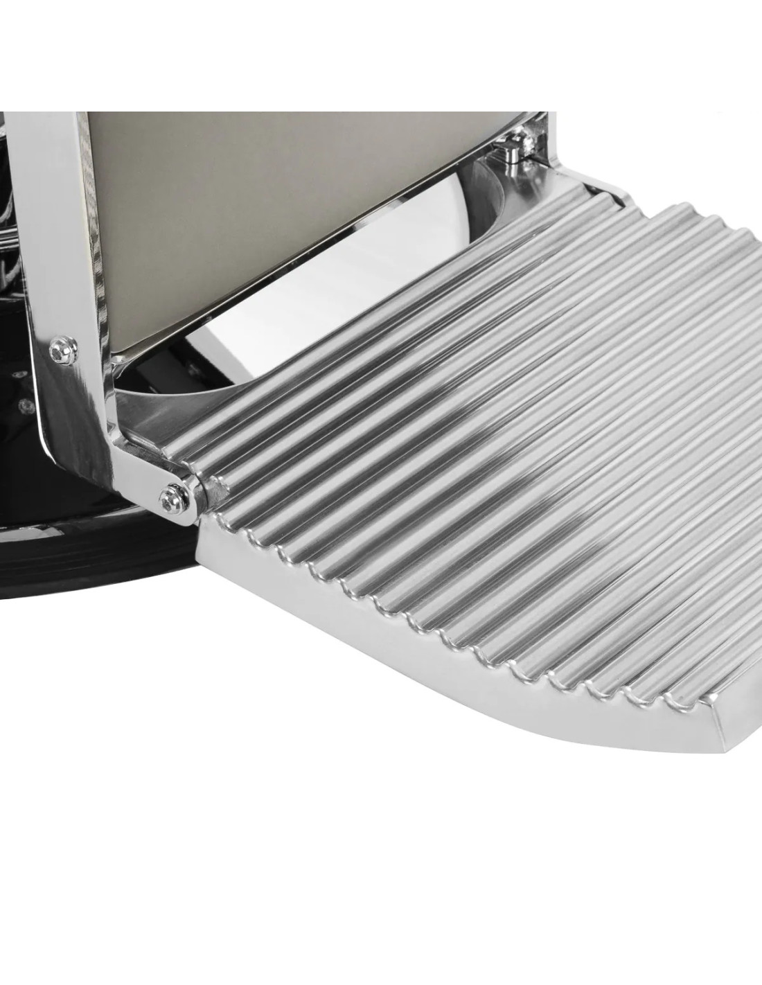 SALVATORE Barberstuhl , Grau & Chrom – Hydraulisch verstellbar 