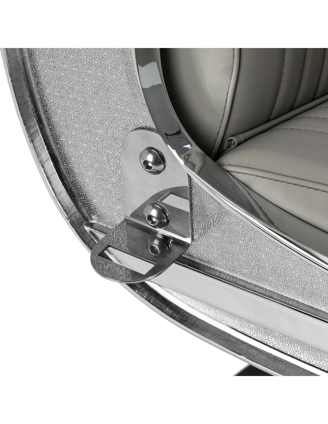 SALVATORE Barber chair , Grey & Chrome – Hydraulic Reclining Pro 