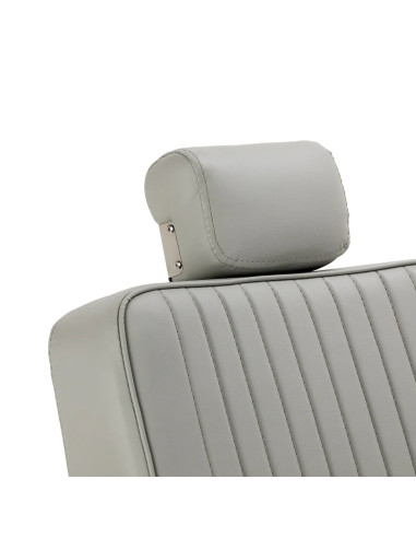 SALVATORE Barber chair , Grey & Chrome – Hydraulic Reclining Pro 