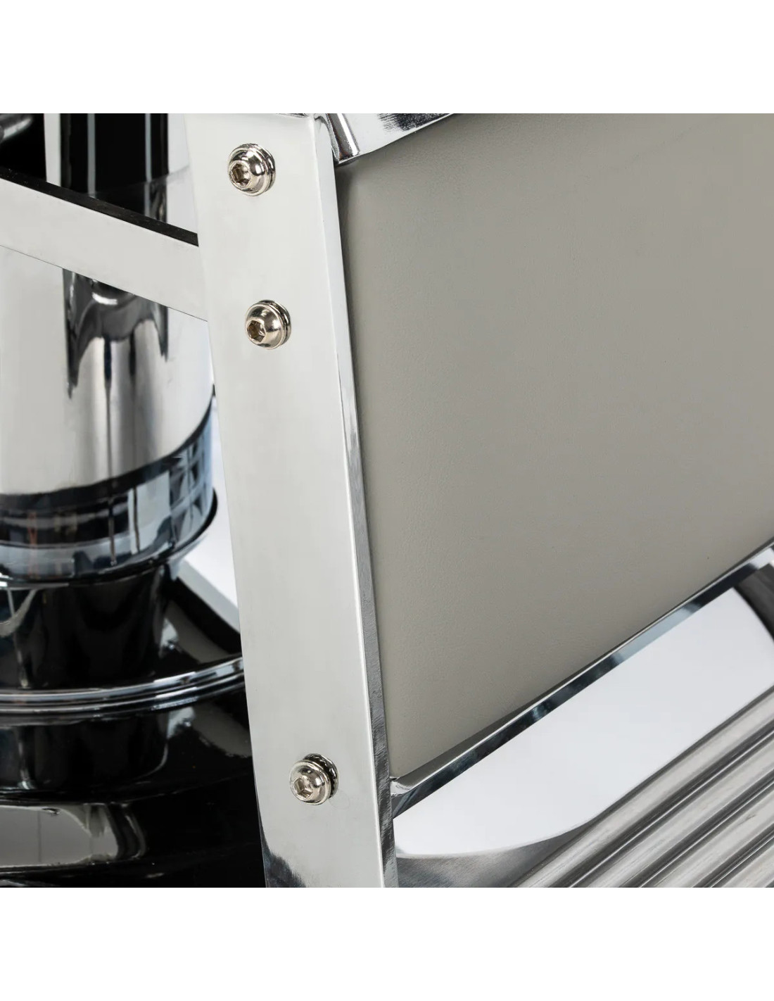 SALVATORE Barber chair , Grey & Chrome – Hydraulic Reclining Pro 