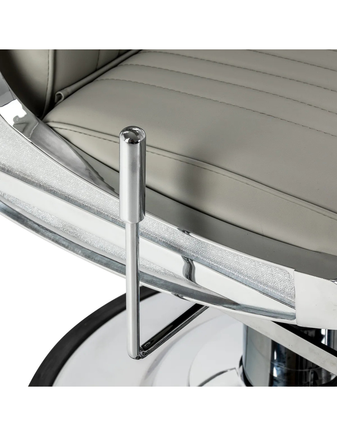 SALVATORE Barber chair , Grey & Chrome – Hydraulic Reclining Pro 
