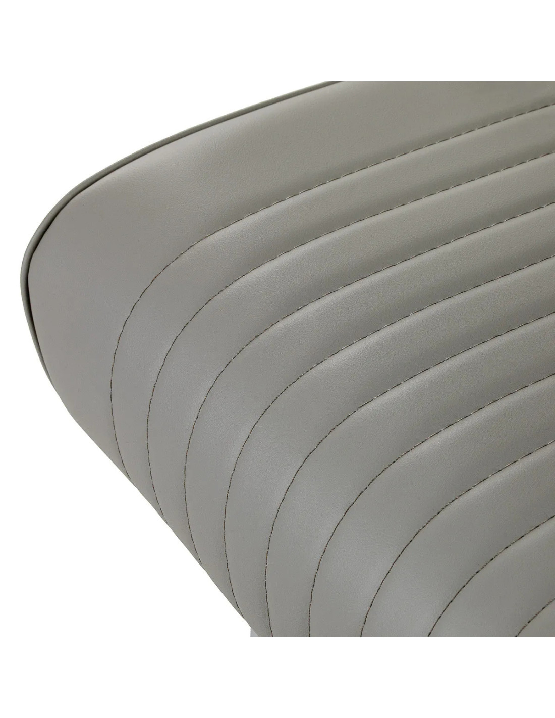 Sillón de barbero SALVATORE, gris y cromada – Reclinación hidráulica Pro 