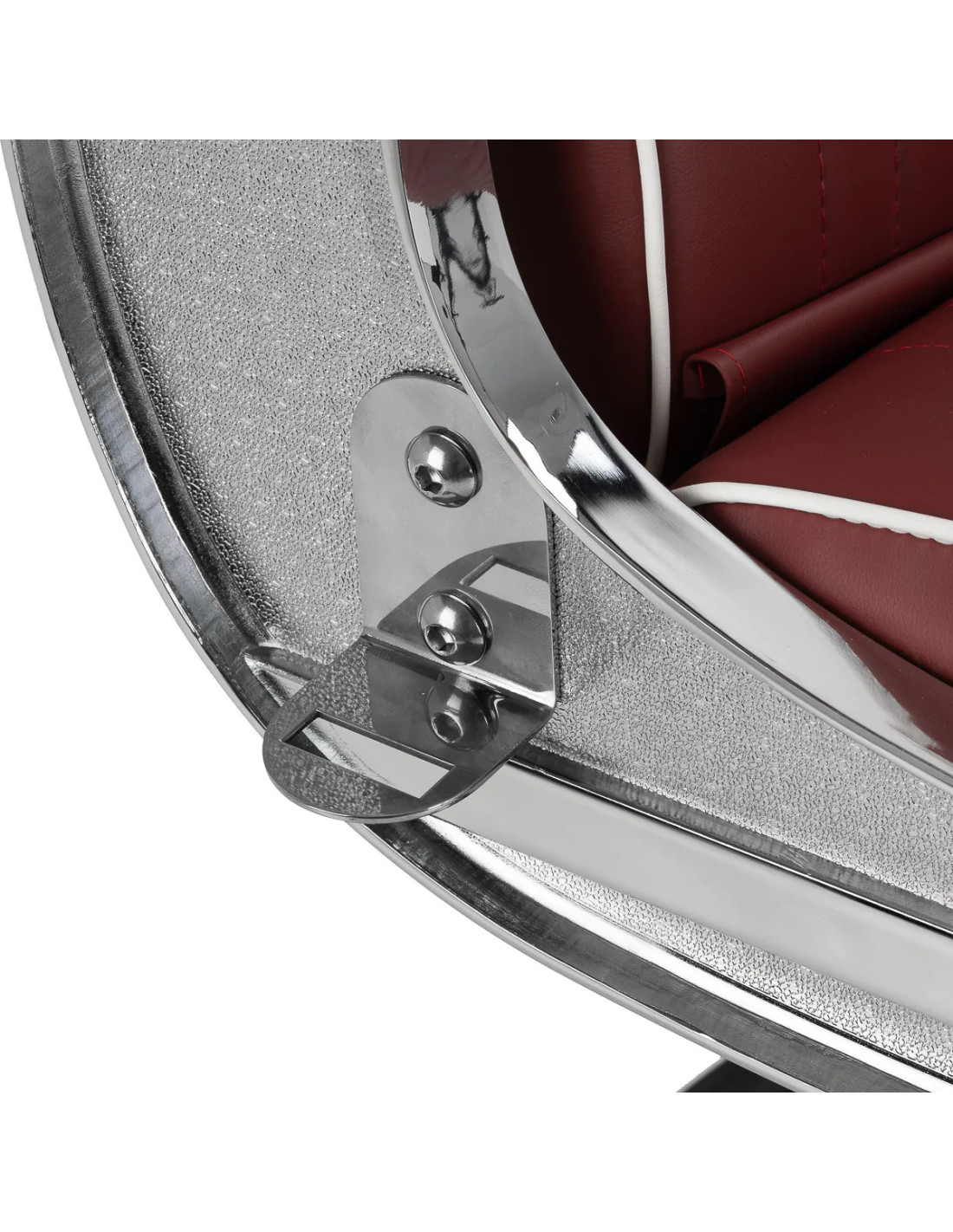 SALVATORE Barber chair , Red & Chrome – Hydraulic Reclining Pro 