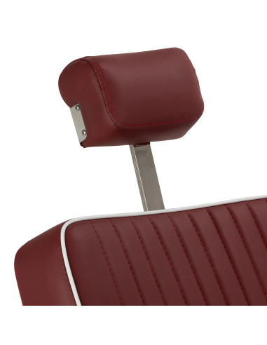 SALVATORE Barber chair , Red & Chrome – Hydraulic Reclining Pro 