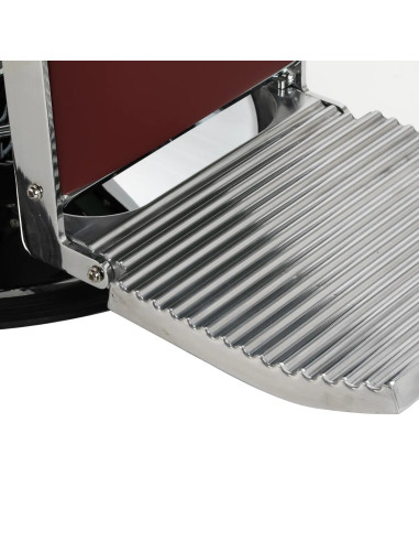 SALVATORE Fotel barberski , rood en chroom – hydraulisch verstelbaar 