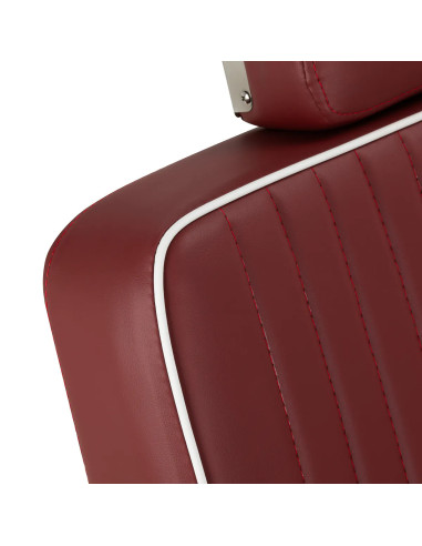 Fauteuil Barbier SALVATORE Rouge & Chrome – Hydraulique Inclinable Pro 
