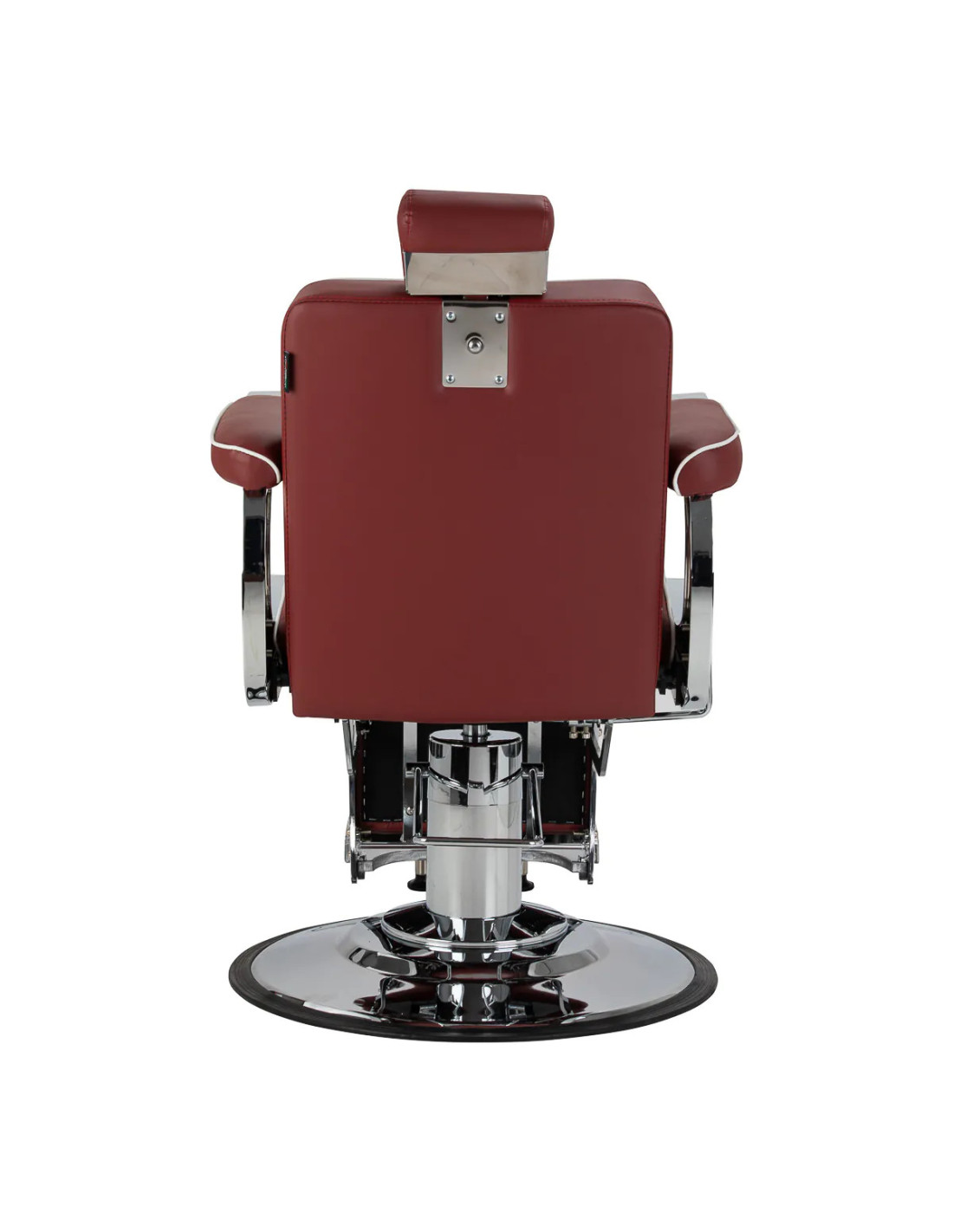 SALVATORE Fotel barberski , rood en chroom – hydraulisch verstelbaar 