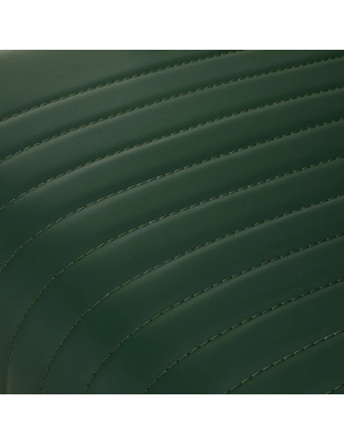 Sillón de barbero SALVATORE, verde y cromada – Reclinable hidráulicamente Pro 