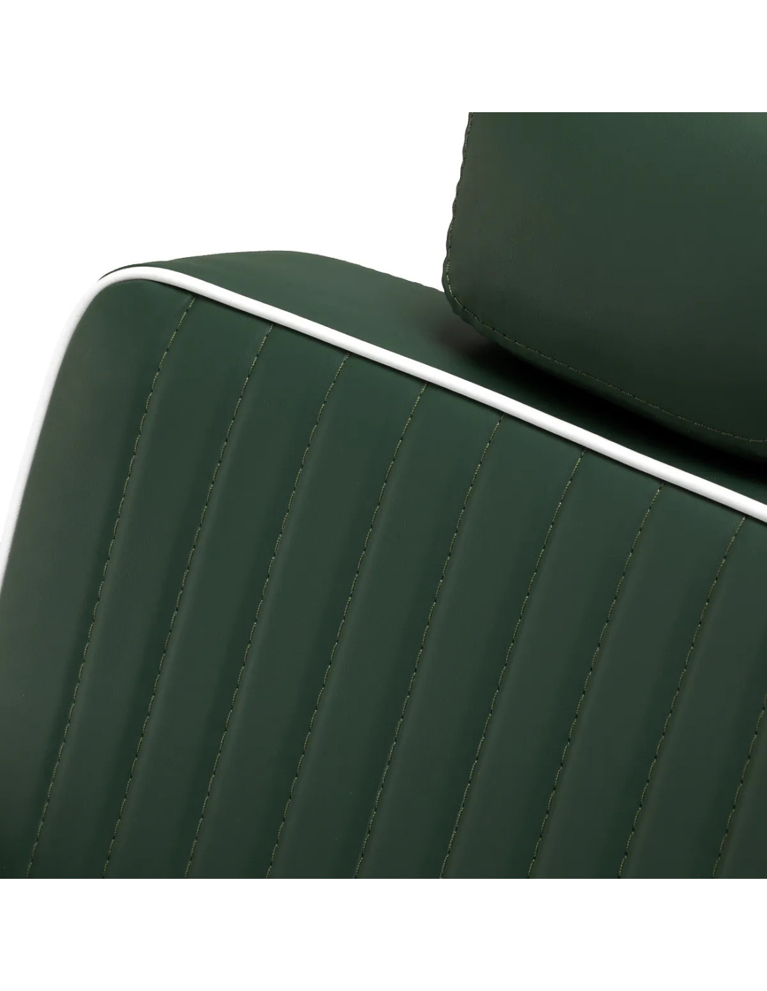 SALVATORE Barber chair , Green & Chrome – Hydraulic Reclining Pro 